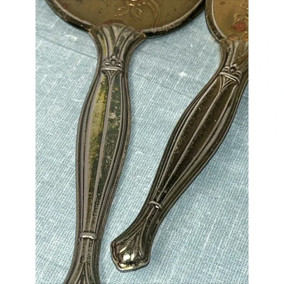 Vintage Floral Mirror And Brush Set - Picture 5 of 9